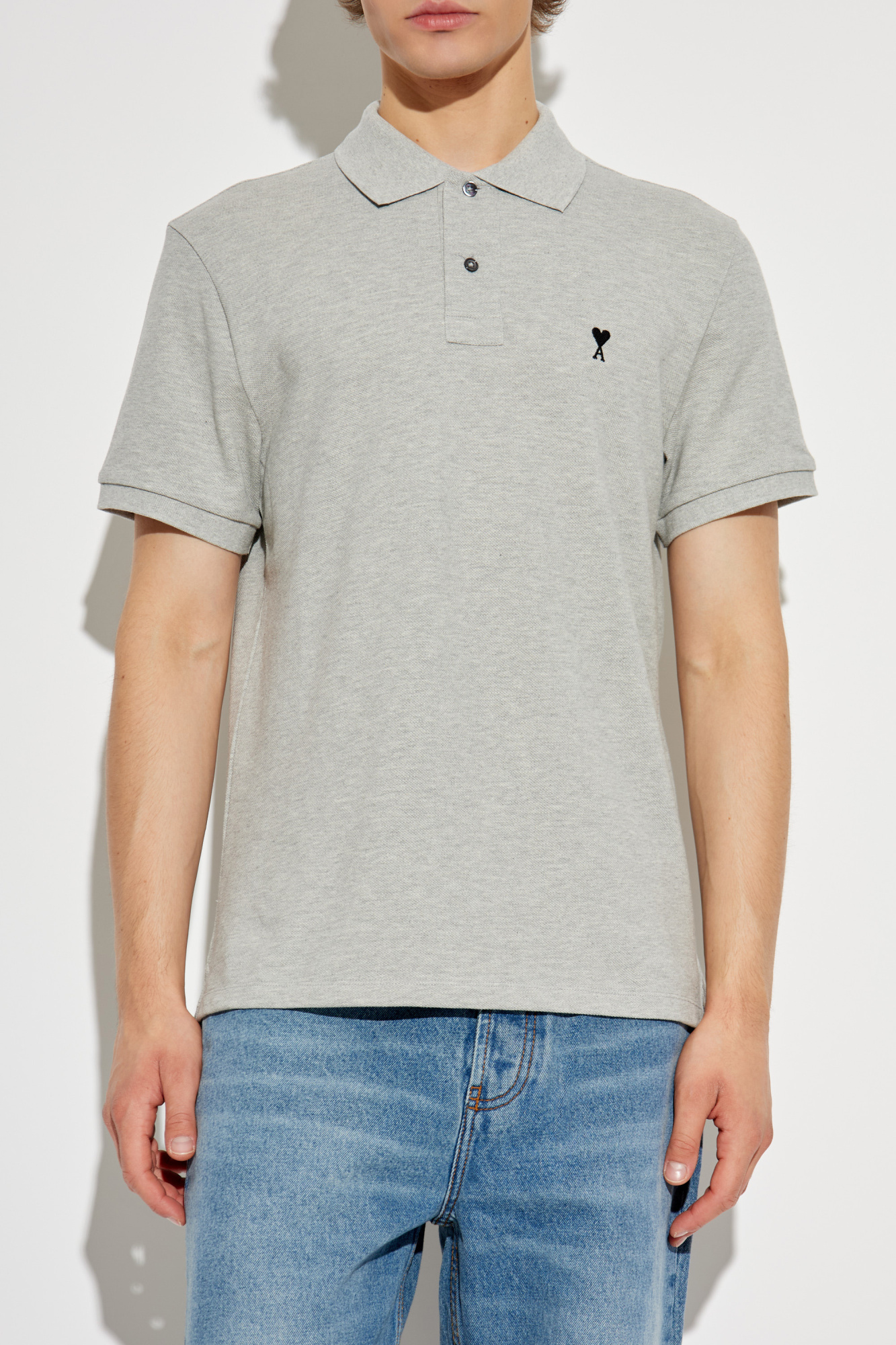 【送料&関税込】Ami Alexandre Mattiussi Blue Polo Shirt With AMI AMI De Coeur Polo Shirt | Shopbop